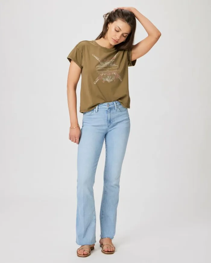 PAIGE Denim Women High Rise Laurel Canyon 32 Inch Bootcut Jean 8211 Shooting Star PAIGE Denim Women High Rise Laurel Canyon 32 Inch Bootcut Jean 8211 Shooting Star