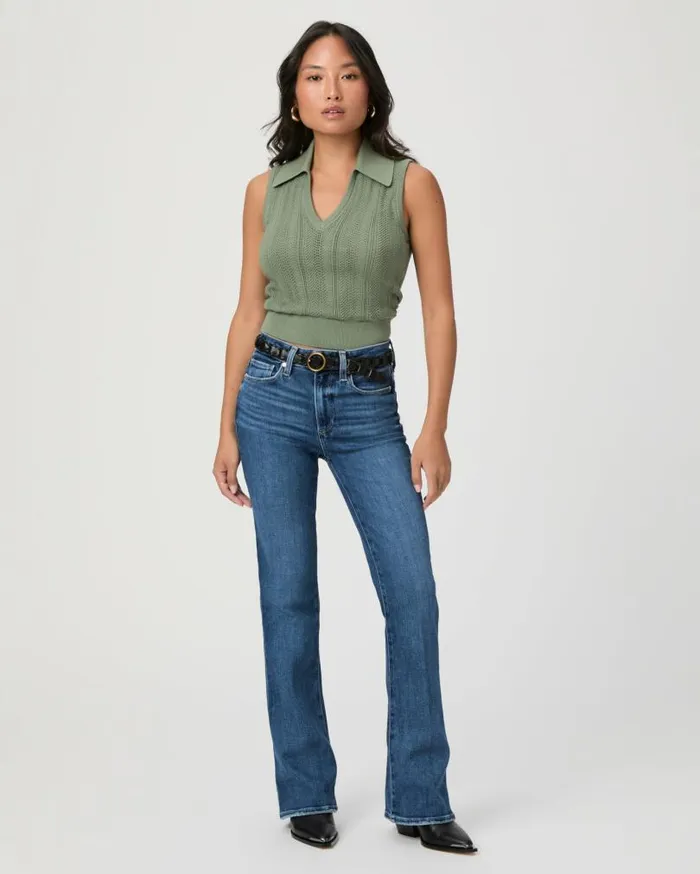 PAIGE Denim Women High Rise Laurel Canyon Petite Bootcut Jean 8211 A Capella