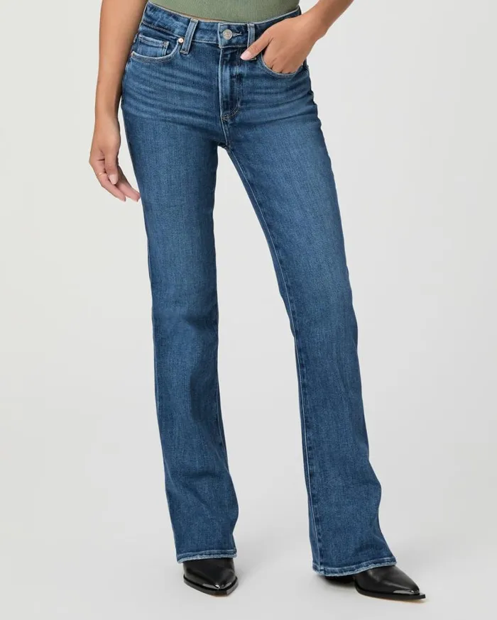 PAIGE Denim Women High Rise Laurel Canyon Petite Bootcut Jean 8211 A Capella