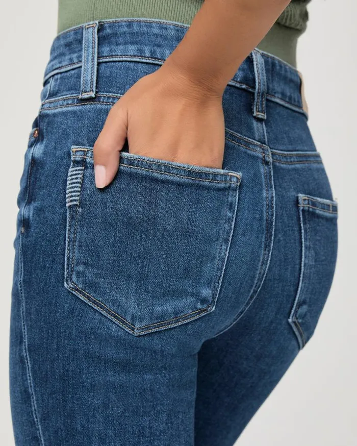 PAIGE Denim Women High Rise Laurel Canyon Petite Bootcut Jean 8211 A Capella