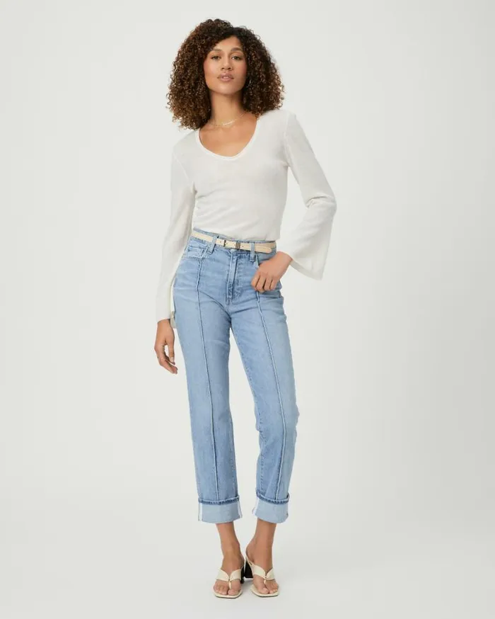 PAIGE Denim Women High Rise Noella Straight Jean 8211 Malo