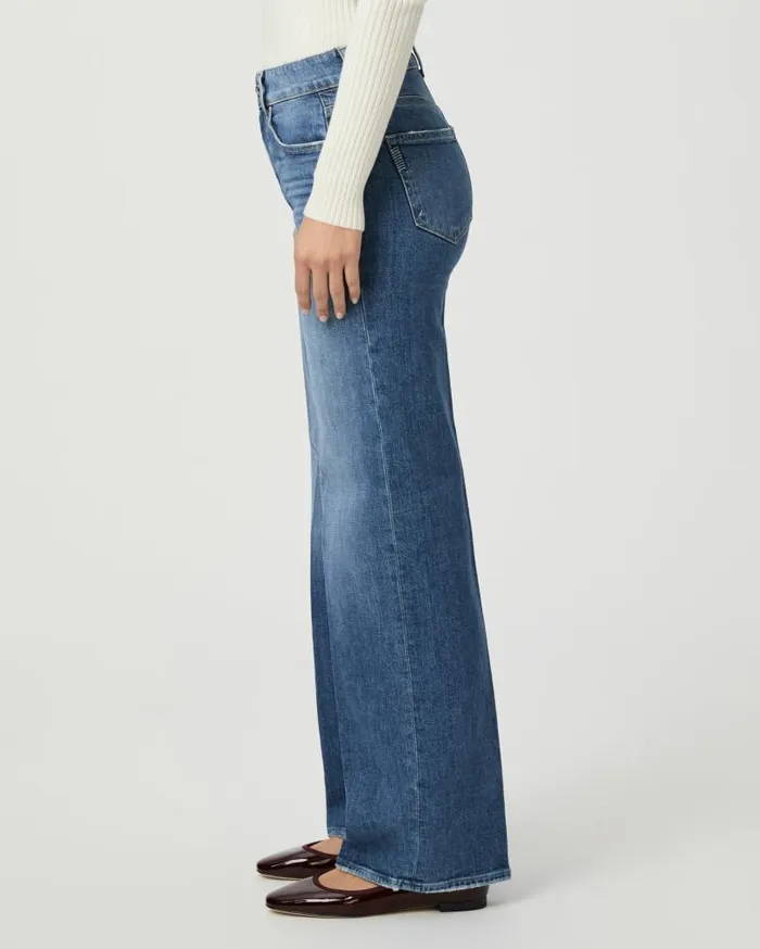 PAIGE Denim Women Sasha 32 Inch Wide Leg Jean 8211 Stefania Distressed