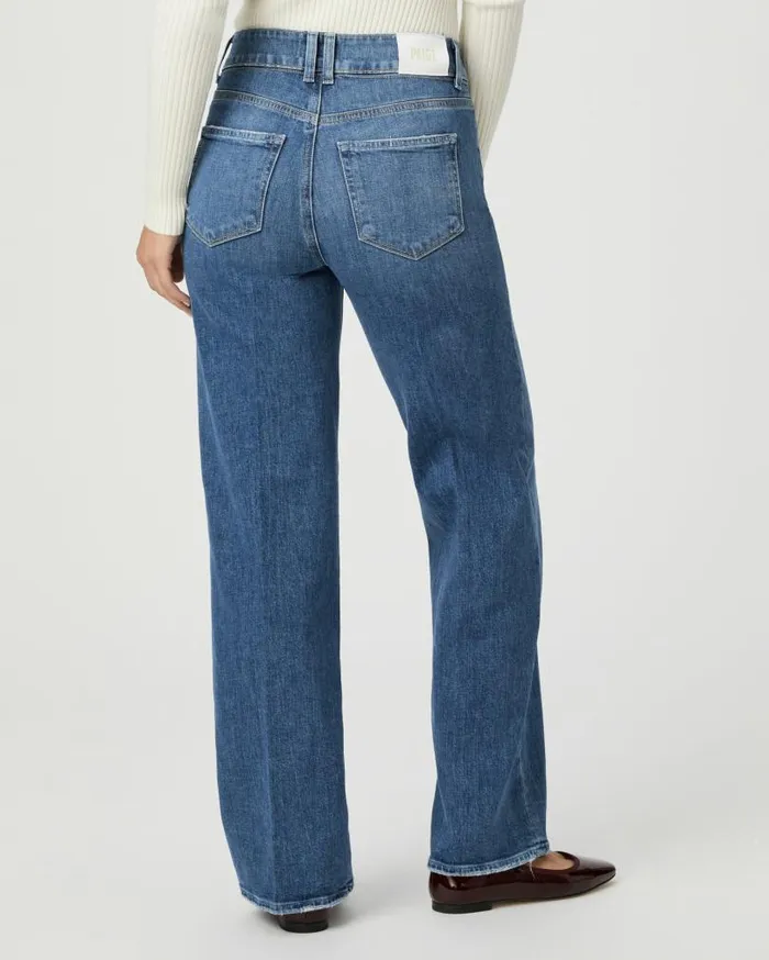 PAIGE Denim Women Sasha 32 Inch Wide Leg Jean 8211 Stefania Distressed