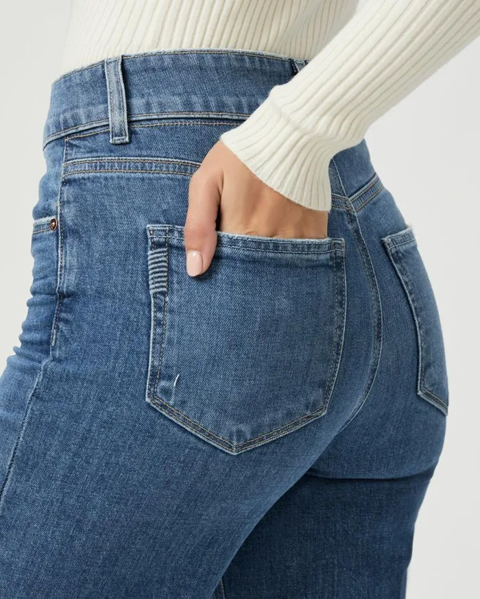 PAIGE Denim Women Sasha 32 Inch Wide Leg Jean 8211 Stefania Distressed