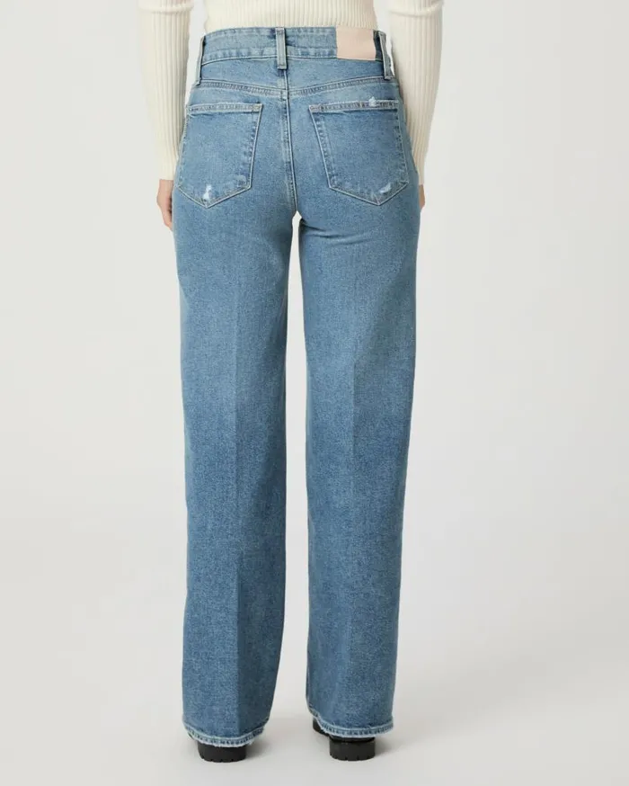 PAIGE Denim Women Sasha 32 Inch Wide Leg Jean 8211 Storybook Distressed