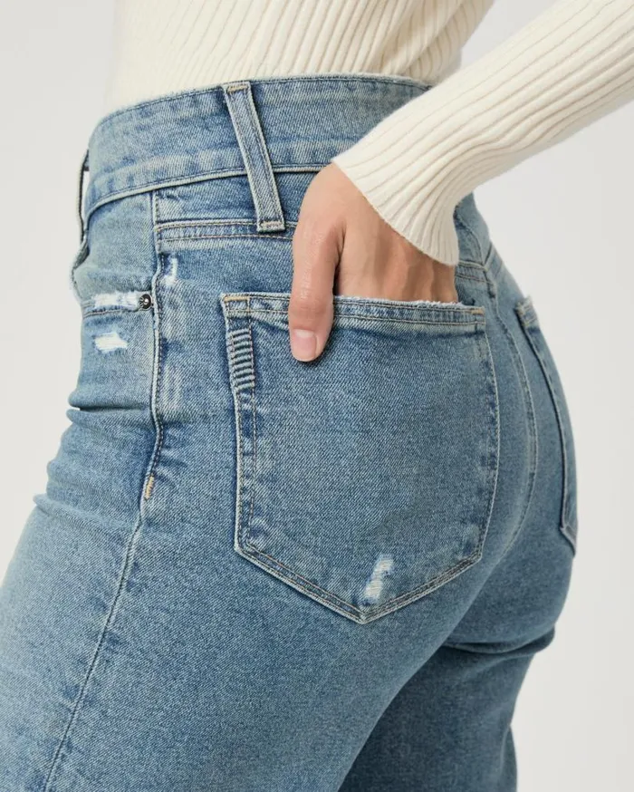 PAIGE Denim Women Sasha 32 Inch Wide Leg Jean 8211 Storybook Distressed