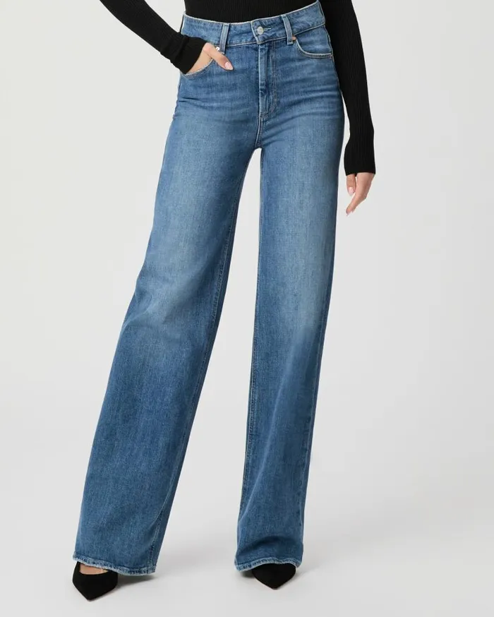 PAIGE Denim Women Sasha Wide Leg Jean 8211 Stefania Distressed