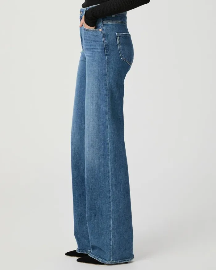 PAIGE Denim Women Sasha Wide Leg Jean 8211 Stefania Distressed