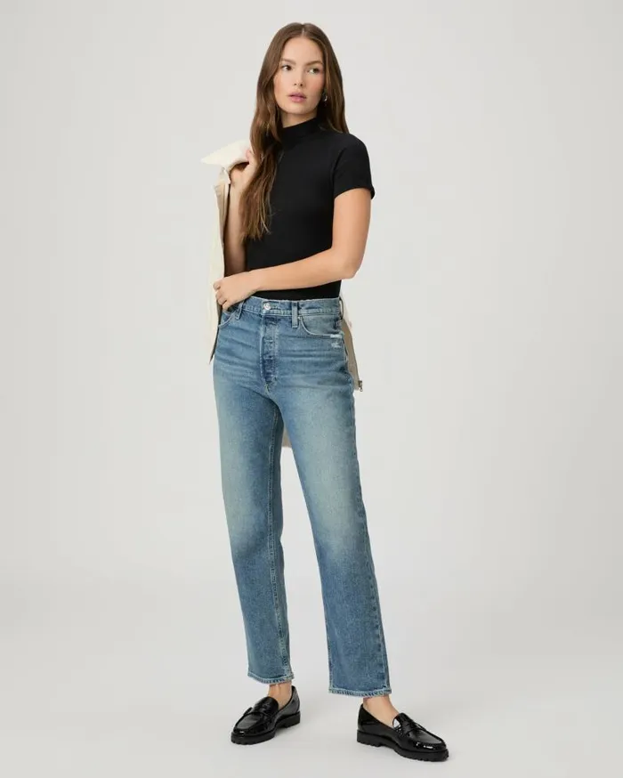 PAIGE Denim Women Sawyer Straight Jean 8211 Storybook Distressed