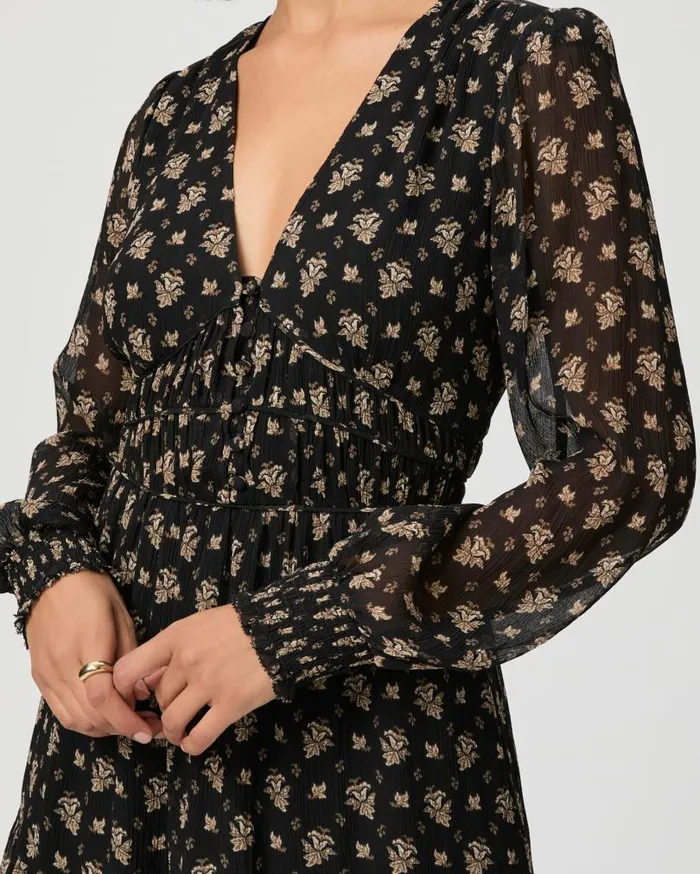PAIGE Dresses Women Brasserie Dress 8211 Black Multi Silk PAIGE Dresses Women Brasserie Dress 8211 Black Multi Silk