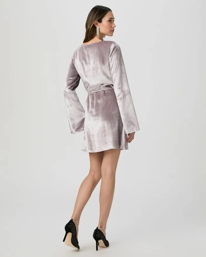 PAIGE Dresses Women Carmelyn Dress 8211 Pewter Velvet PAIGE Dresses Women Carmelyn Dress 8211 Pewter Velvet