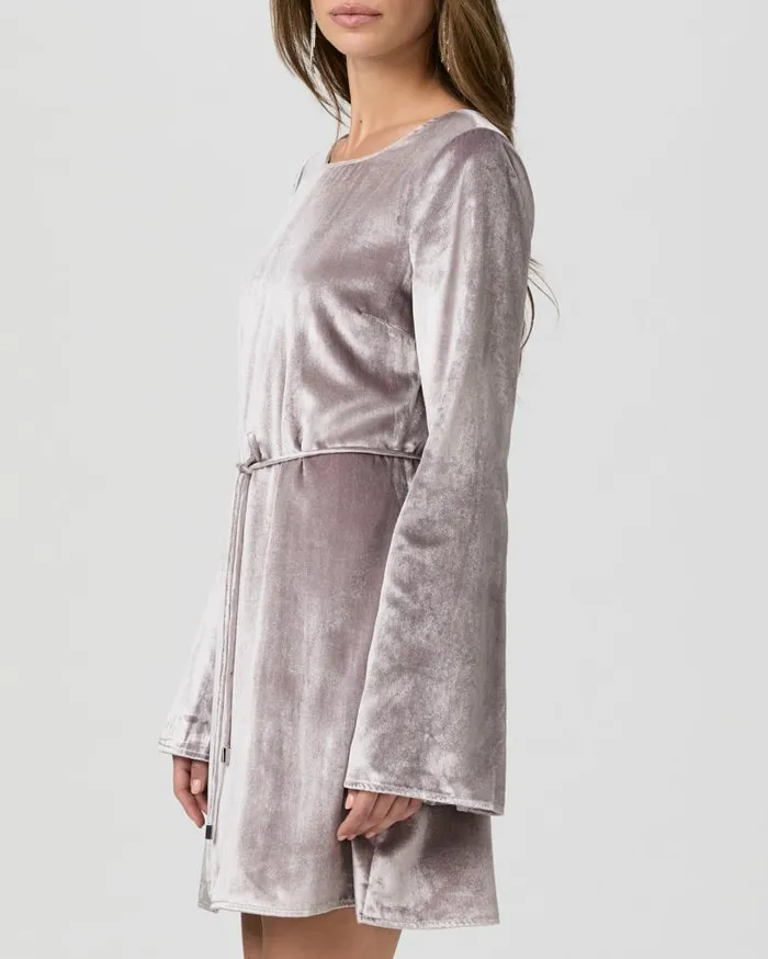 PAIGE Dresses Women Carmelyn Dress 8211 Pewter Velvet PAIGE Dresses Women Carmelyn Dress 8211 Pewter Velvet