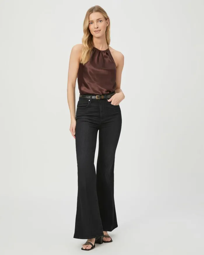 PAIGE Flare Women Charlie 32 Inch Flare Jean 8211 Midnight Raven