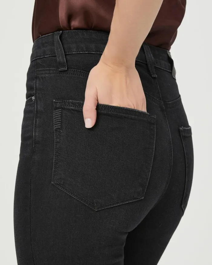 PAIGE Flare Women Charlie 32 Inch Flare Jean 8211 Midnight Raven PAIGE Flare Women Charlie 32 Inch Flare Jean 8211 Midnight Raven