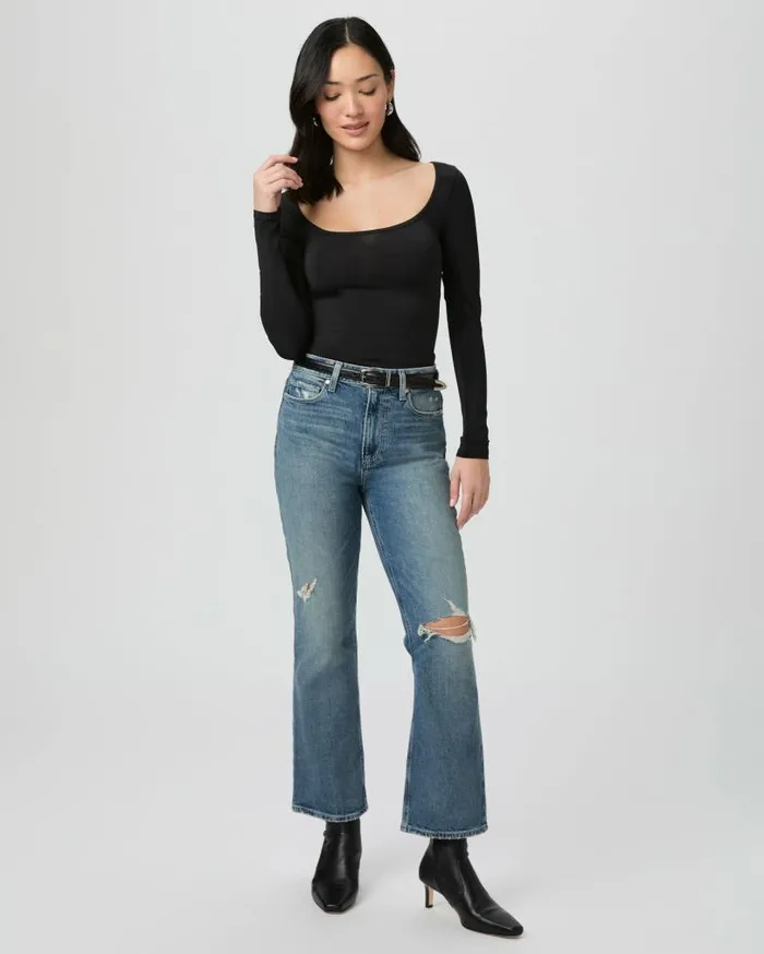 PAIGE Flare Women Courtney Flare Jean 8211 Blue Note Destructed