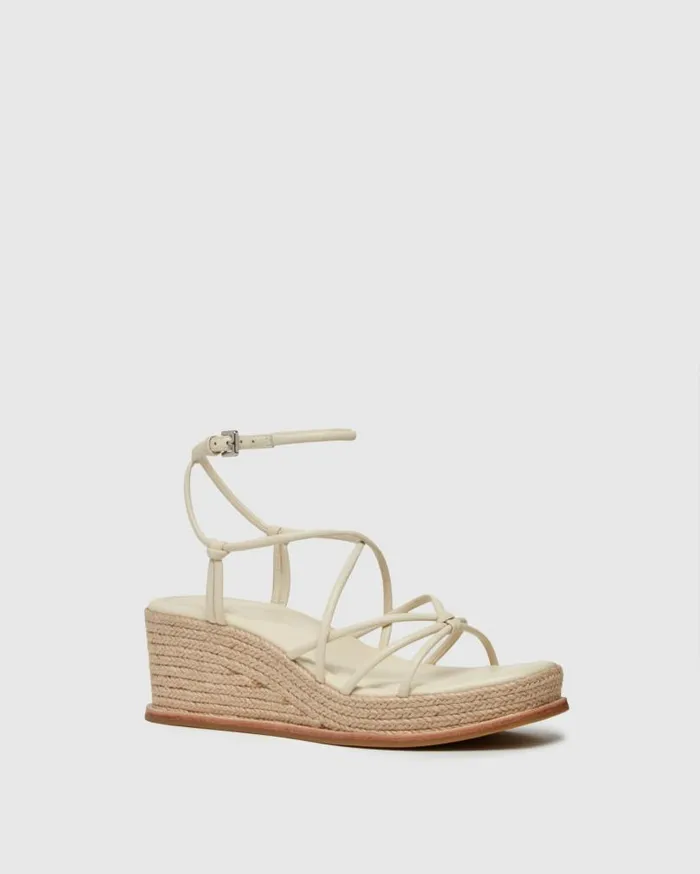 PAIGE Heels and Wedges Women Julia Wedge 8211 Bone Leather PAIGE Heels and Wedges Women Julia Wedge 8211 Bone Leather