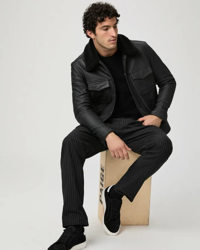 PAIGE Jackets and Coats Men Icon Capsule Pedro Jacket 8211 Black Leather