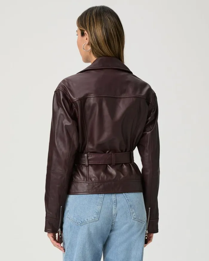 PAIGE Jackets and Coats Women Cento Jacket 8211 Dark Oxblood Leather PAIGE Jackets and Coats Women Cento Jacket 8211 Dark Oxblood Leather
