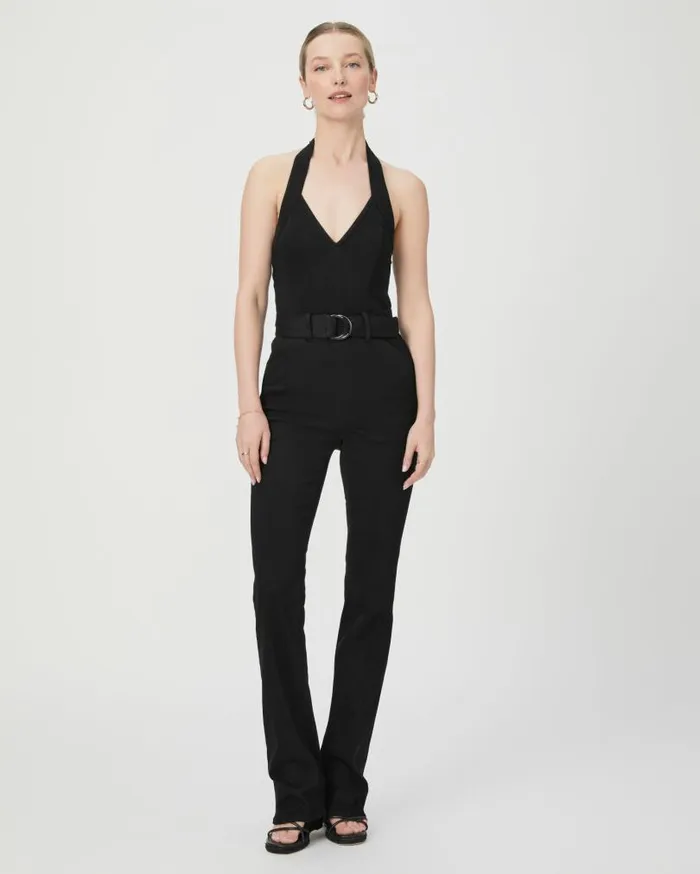 PAIGE Jumpsuits and Rompers Women Manhattan Halter Jumpsuit 8211 Black Shadow PAIGE Jumpsuits and Rompers Women Manhattan Halter Jumpsuit 8211 Black Shadow