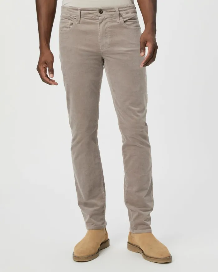 PAIGE Pants and Joggers Men Lennox Slim Pant 8211 Silver Pearl Corduroy PAIGE Pants and Joggers Men Lennox Slim Pant 8211 Silver Pearl Corduroy