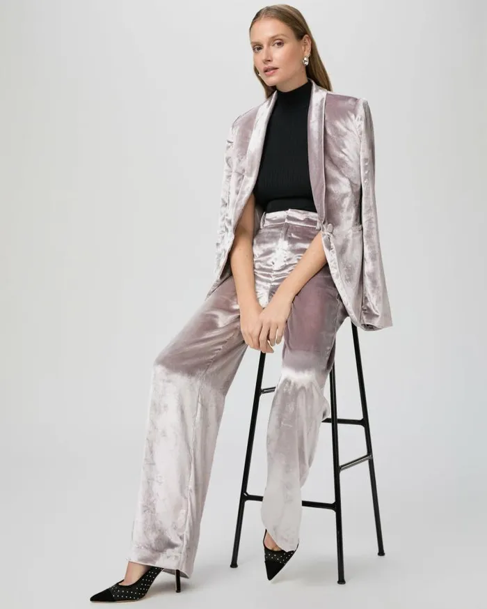PAIGE Pants Women Chateau Pant 8211 Pewter Velvet