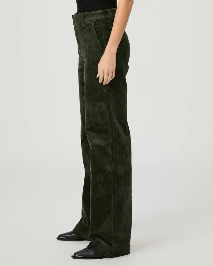 PAIGE Pants Women Danielle Trouser 8211 Dark Fern Green Corduroy PAIGE Pants Women Danielle Trouser 8211 Dark Fern Green Corduroy