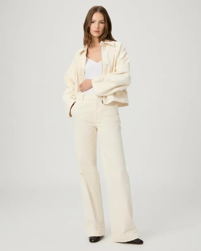 PAIGE Pants Women Danielle Trouser 8211 Ivory Corduroy