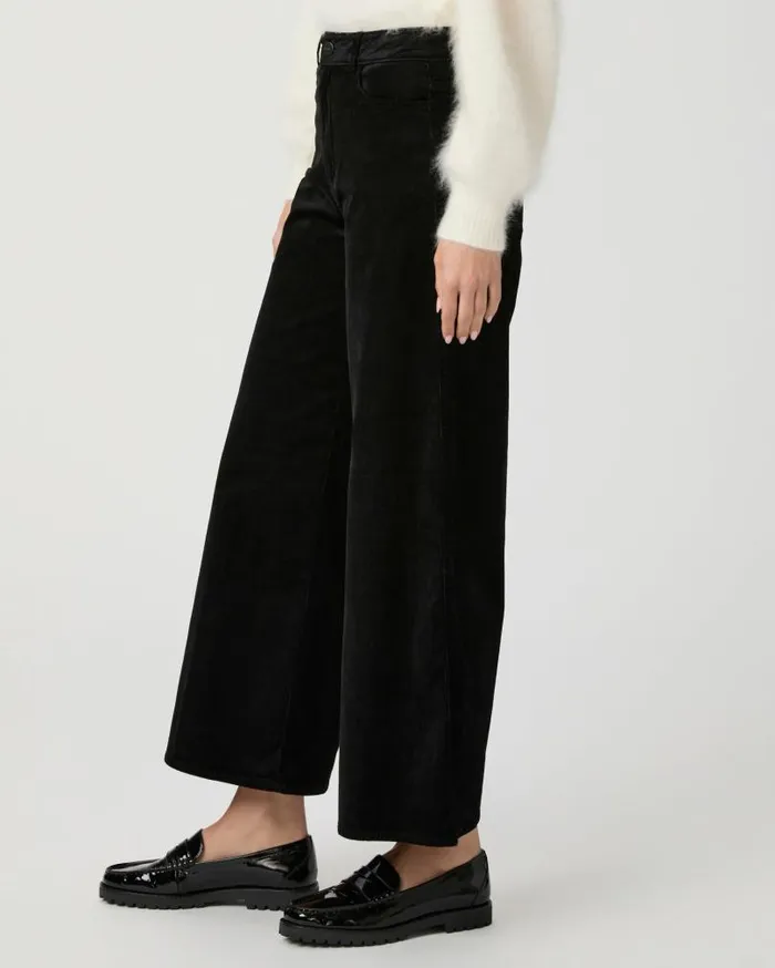 PAIGE Pants Women Harper Ankle Wide Leg Pant 8211 Black Velvet Corduroy PAIGE Pants Women Harper Ankle Wide Leg Pant 8211 Black Velvet Corduroy