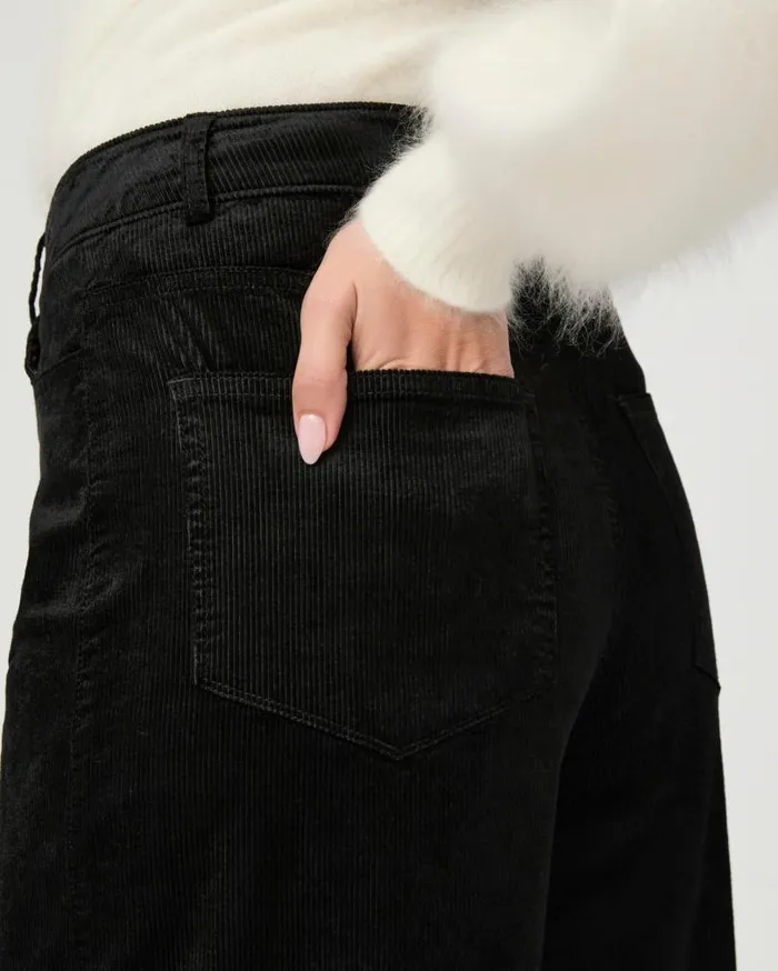 PAIGE Pants Women Harper Ankle Wide Leg Pant 8211 Black Velvet Corduroy PAIGE Pants Women Harper Ankle Wide Leg Pant 8211 Black Velvet Corduroy