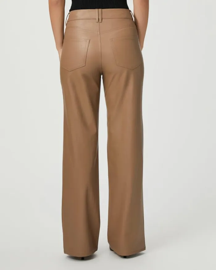 PAIGE Pants Women Sasha 32 Inch Wide Leg Pant 8211 Burnt Sugar Faux Leather PAIGE Pants Women Sasha 32 Inch Wide Leg Pant 8211 Burnt Sugar Faux Leather