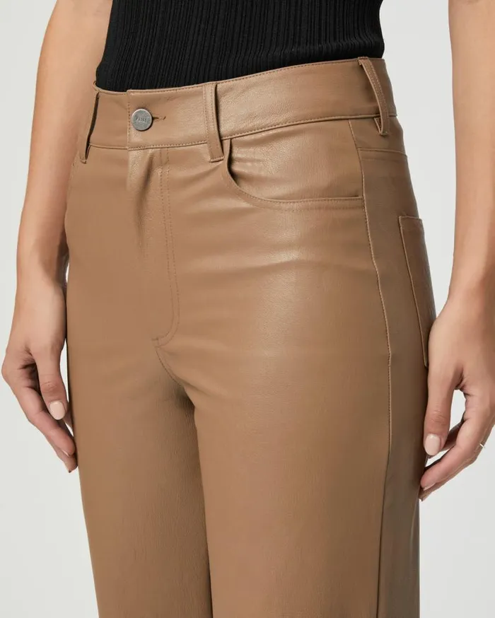 PAIGE Pants Women Sasha 32 Inch Wide Leg Pant 8211 Burnt Sugar Faux Leather PAIGE Pants Women Sasha 32 Inch Wide Leg Pant 8211 Burnt Sugar Faux Leather