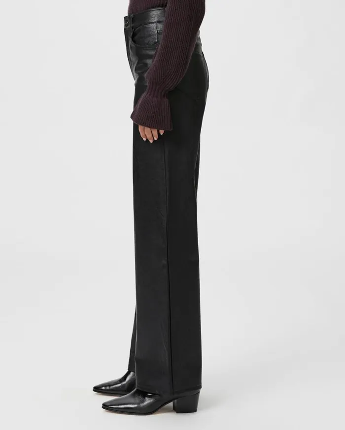 PAIGE Pants Women Sasha Wide Leg Pant 8211 Black Faux Leather PAIGE Pants Women Sasha Wide Leg Pant 8211 Black Faux Leather