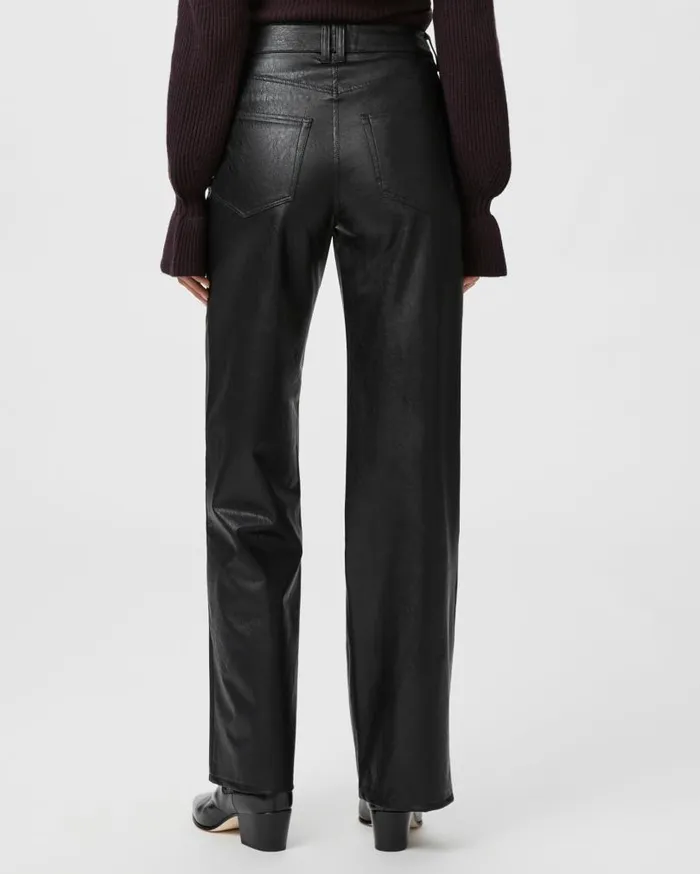PAIGE Pants Women Sasha Wide Leg Pant 8211 Black Faux Leather PAIGE Pants Women Sasha Wide Leg Pant 8211 Black Faux Leather