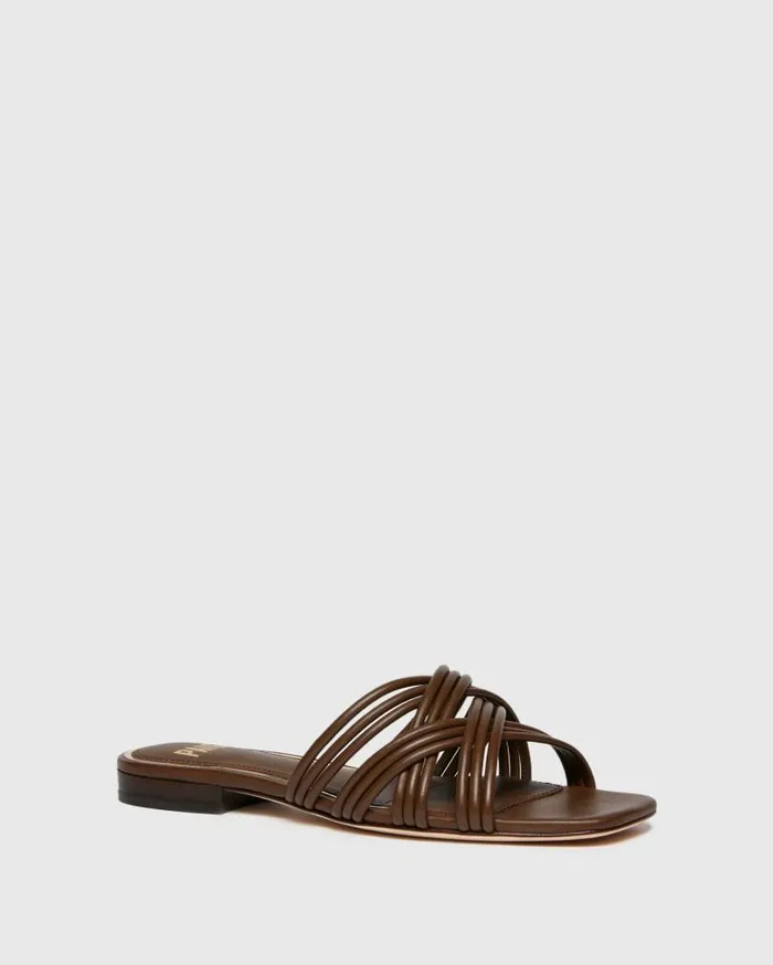 PAIGE Sandals Women Dina Sandal 8211 Chocolate Leather PAIGE Sandals Women Dina Sandal 8211 Chocolate Leather