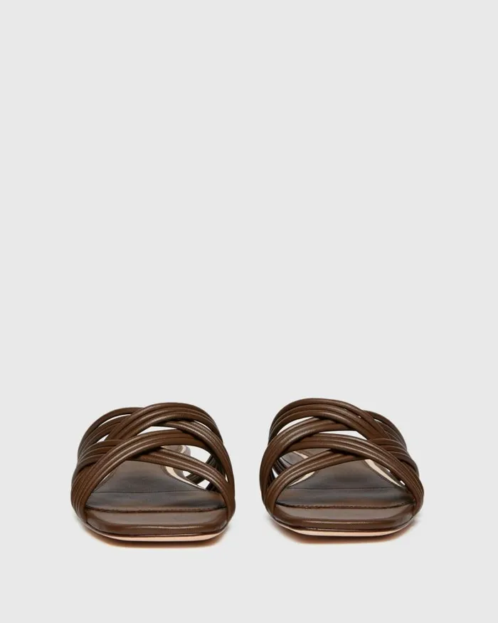 PAIGE Sandals Women Dina Sandal 8211 Chocolate Leather PAIGE Sandals Women Dina Sandal 8211 Chocolate Leather