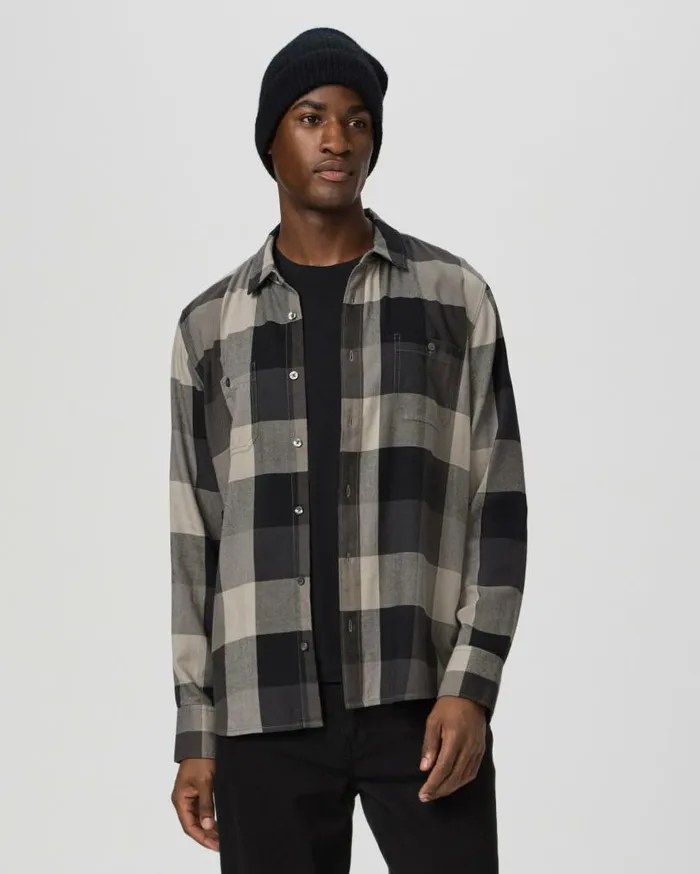 PAIGE Shirts Men Everett Shirt 8211 Winter Shale
