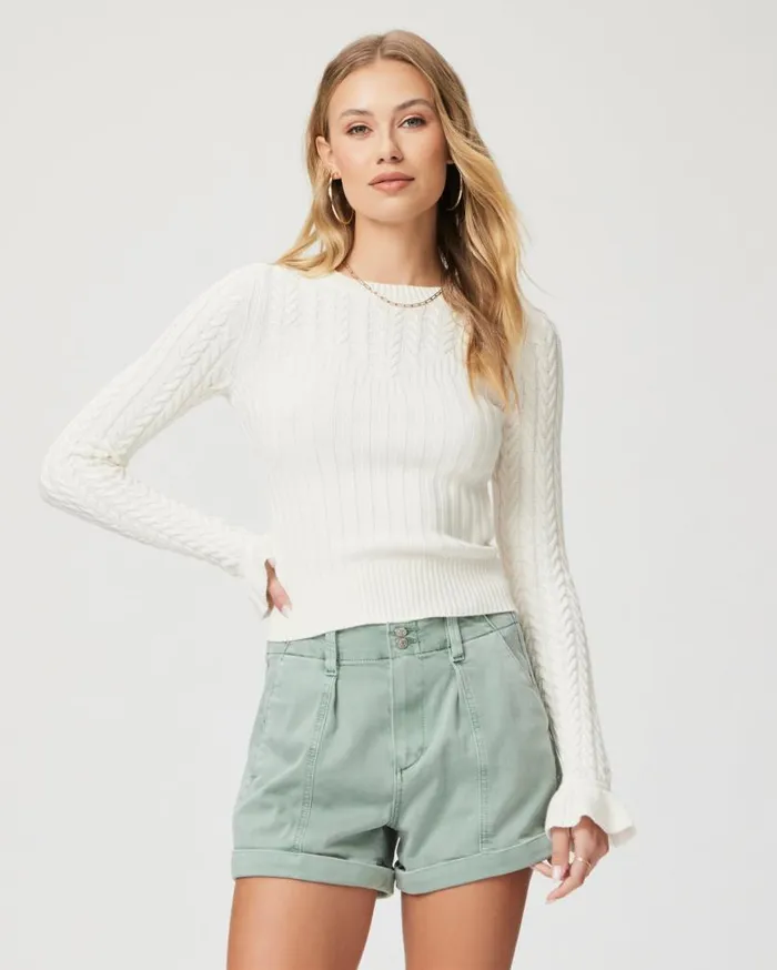 PAIGE Shorts Women Brooklyn Short 8211 Vintage Dusty Sage PAIGE Shorts Women Brooklyn Short 8211 Vintage Dusty Sage
