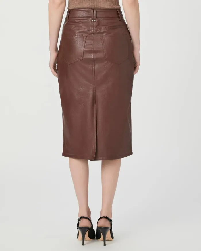 PAIGE Skirts Women Siren Midi Skirt 8211 Rum Raisin Faux Leather PAIGE Skirts Women Siren Midi Skirt 8211 Rum Raisin Faux Leather