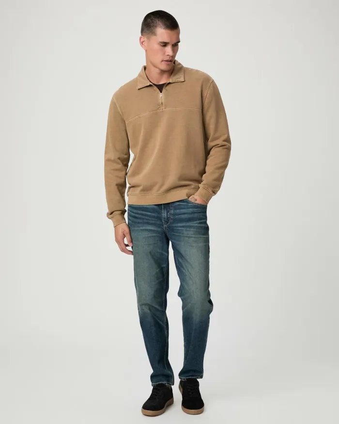 PAIGE Sweaters and Sweatshirts Men Davion Quarter Zip Pullover 8211 Vintage Dried Tobacco