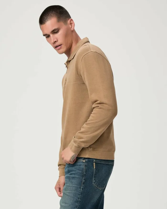 PAIGE Sweaters and Sweatshirts Men Davion Quarter Zip Pullover 8211 Vintage Dried Tobacco