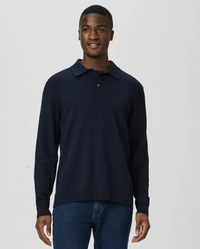 PAIGE Sweaters and Sweatshirts Men Finsbury Sweater Polo 8211 Deep Anchor