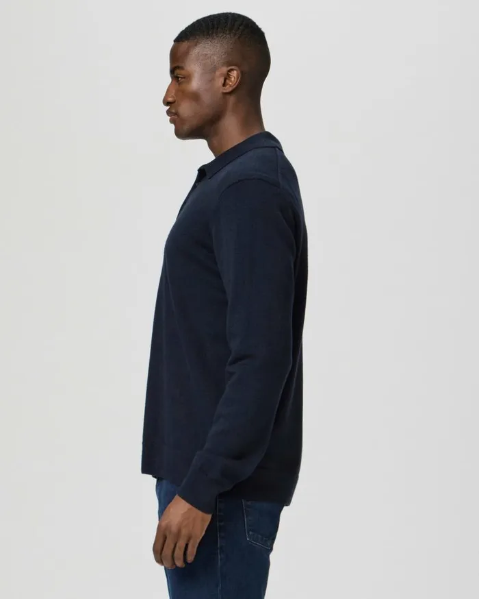 PAIGE Sweaters and Sweatshirts Men Finsbury Sweater Polo 8211 Deep Anchor