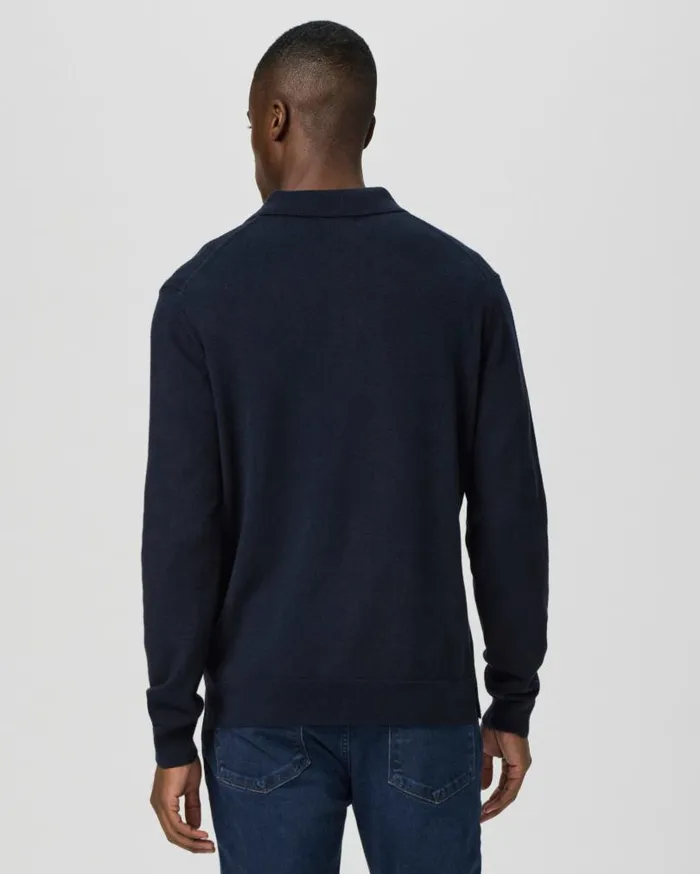 PAIGE Sweaters and Sweatshirts Men Finsbury Sweater Polo 8211 Deep Anchor