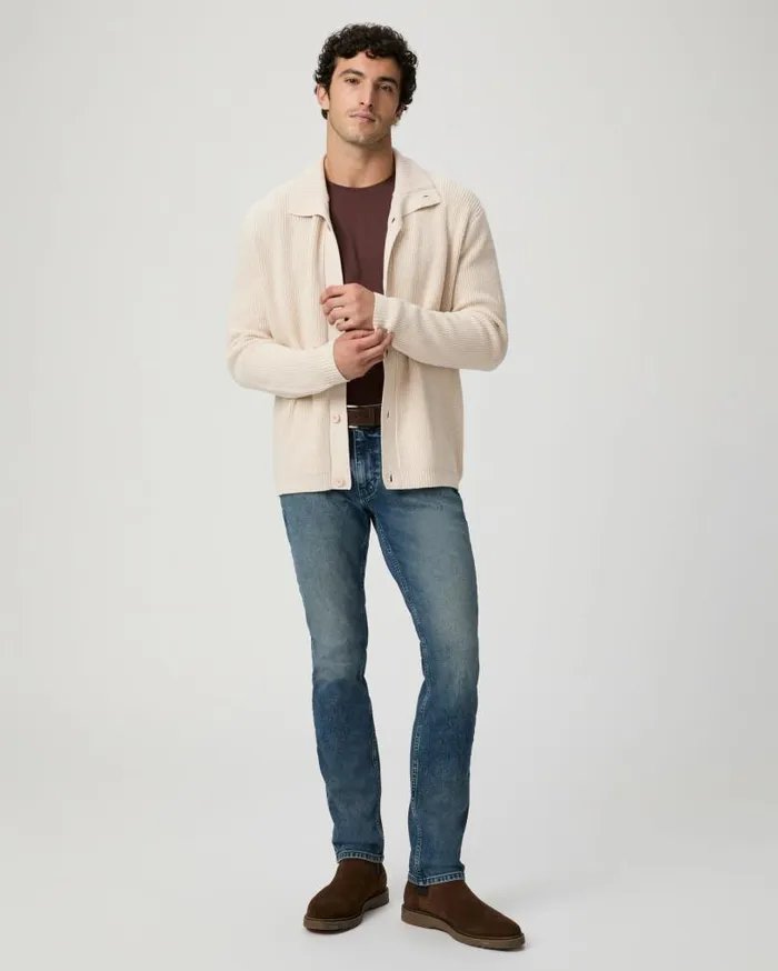 PAIGE Sweaters and Sweatshirts Men Icon Capsule Groveland Cardigan 8211 Pale Khaki Multi