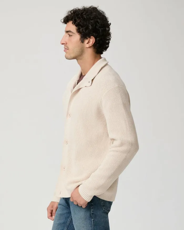 PAIGE Sweaters and Sweatshirts Men Icon Capsule Groveland Cardigan 8211 Pale Khaki Multi