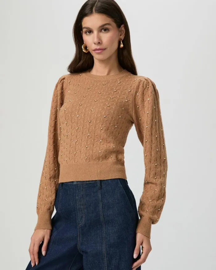PAIGE Sweaters and Sweatshirts Women Athena Sweater 8211 Camel