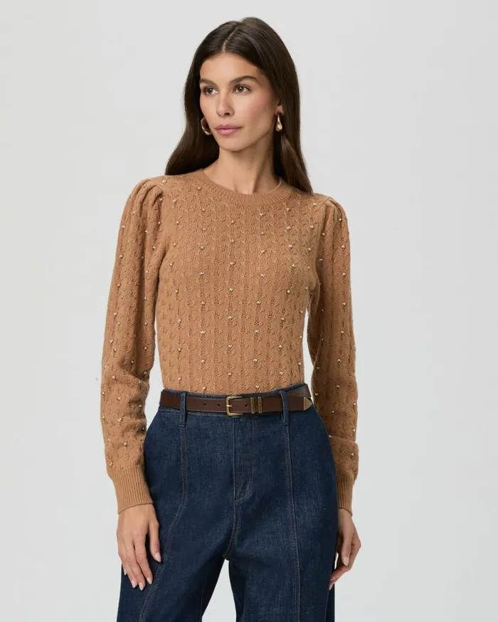 PAIGE Sweaters and Sweatshirts Women Athena Sweater 8211 Camel