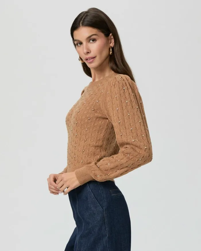 PAIGE Sweaters and Sweatshirts Women Athena Sweater 8211 Camel