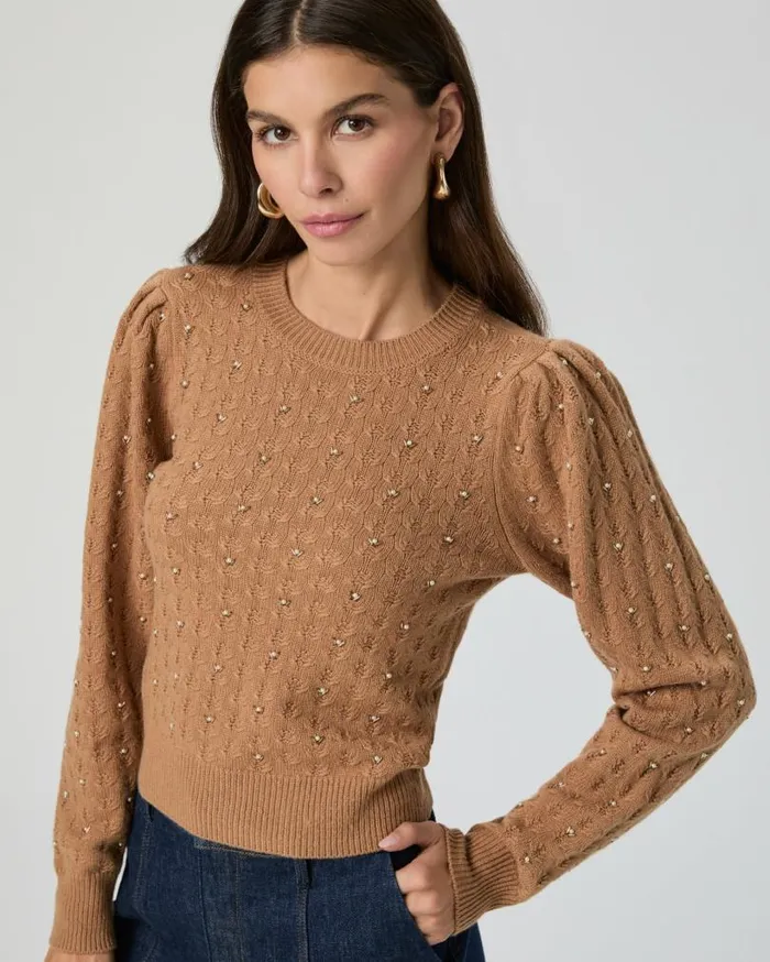 PAIGE Sweaters and Sweatshirts Women Athena Sweater 8211 Camel