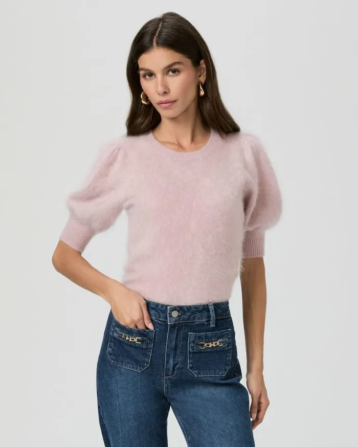 PAIGE Sweaters and Sweatshirts Women Gladiolus Sweater 8211 Blush Tint Cashmere PAIGE Sweaters and Sweatshirts Women Gladiolus Sweater 8211 Blush Tint Cashmere